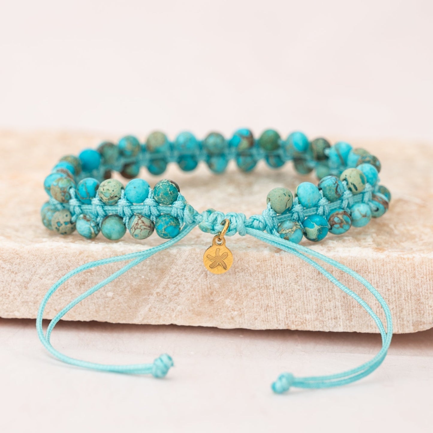 Wear Blue Handwoven Beaded Bracelet in