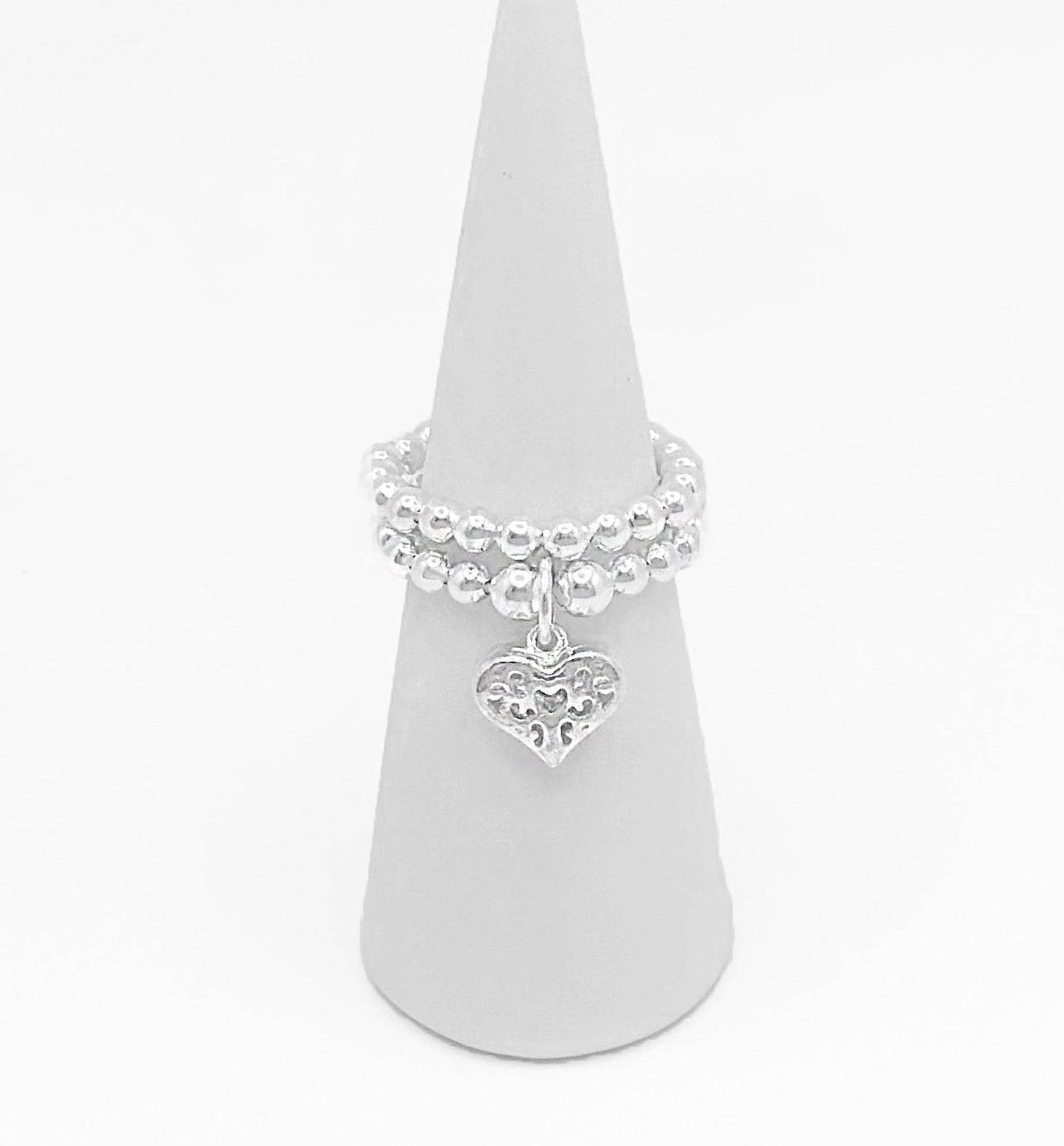 Charm Ring, Heart Charm Ring,Heart Charm, Womens Rings, Charm Rings